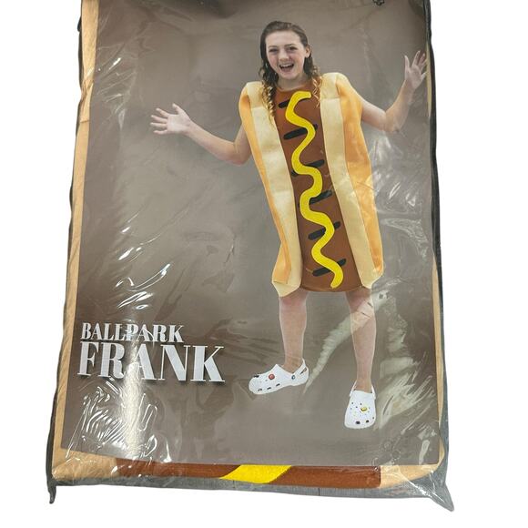 Halloween Costume Hotdog Child Small 3-4 Years Old Ball Park Frank With Mustard - Picture 4 of 6